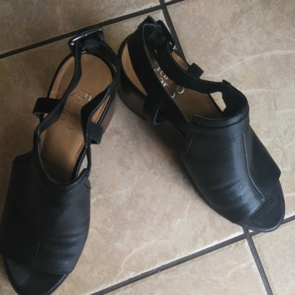 Franco Sarto Shoes - Black leather sandal